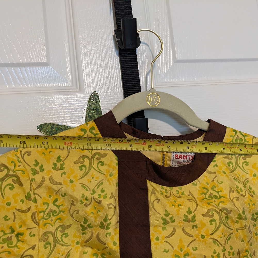 Yellow and Brown Patterned Fabric - Picture 3 of 9